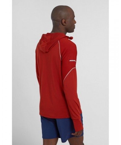 Control Mens Reflective Running Hoodie Dark Red $18.24 Tops