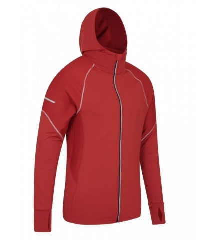 Control Mens Reflective Running Hoodie Dark Red $18.24 Tops