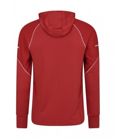 Control Mens Reflective Running Hoodie Dark Red $18.24 Tops