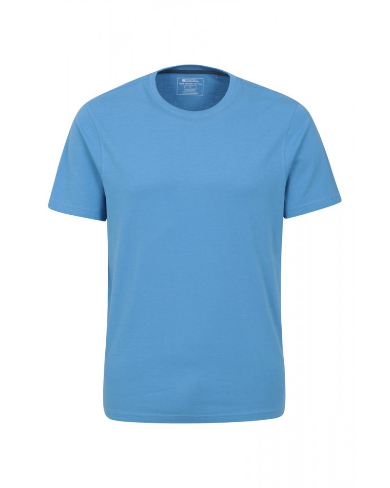 Eden Mens Organic Plain T-Shirt Blue $10.79 Tops