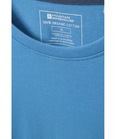 Eden Mens Organic Plain T-Shirt Blue $10.79 Tops