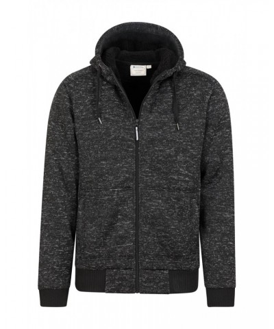 Nevis II Mens Fur Lined Hoodie Jet Black $32.20 Tops