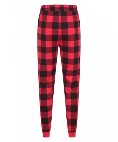 Mens Printed Pajama Set Red $17.99 Loungewear