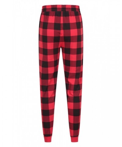 Mens Printed Pajama Set Red $17.99 Loungewear