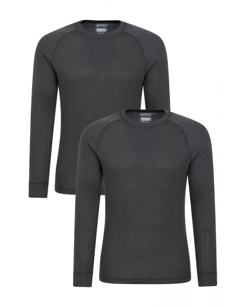 Talus Mens Base Layer Top Multipack Charcoal $15.05 Active