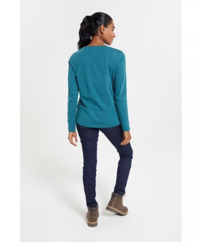 Wander Rainbow Womens Organic T-Shirt Teal $12.75 Tops