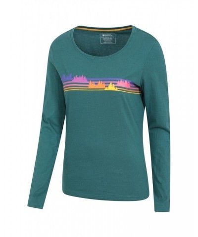 Wander Rainbow Womens Organic T-Shirt Teal $12.75 Tops