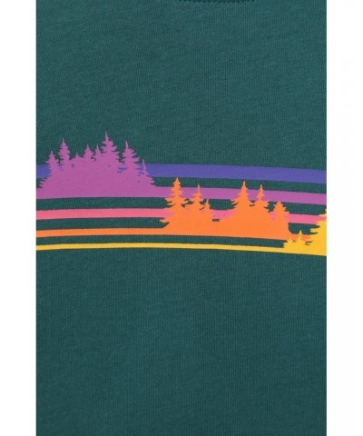 Wander Rainbow Womens Organic T-Shirt Teal $12.75 Tops