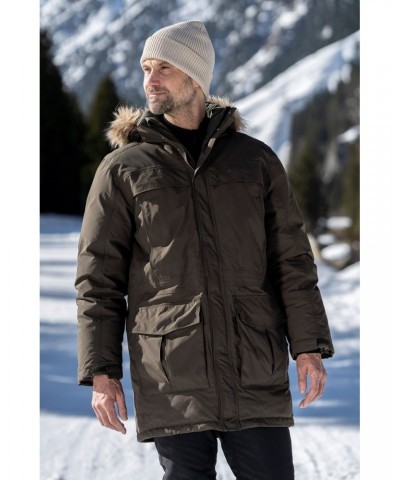 Antarctic Extreme Waterproof Mens Down Jacket Dark Khaki $78.29 Jackets