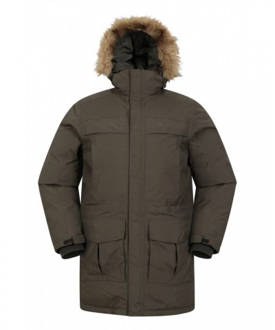 Antarctic Extreme Waterproof Mens Down Jacket Dark Khaki $78.29 Jackets