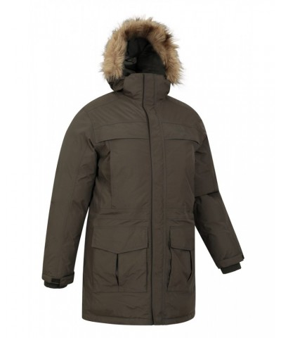 Antarctic Extreme Waterproof Mens Down Jacket Dark Khaki $78.29 Jackets