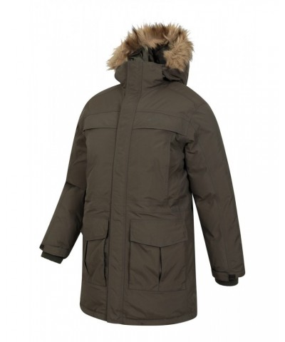 Antarctic Extreme Waterproof Mens Down Jacket Dark Khaki $78.29 Jackets