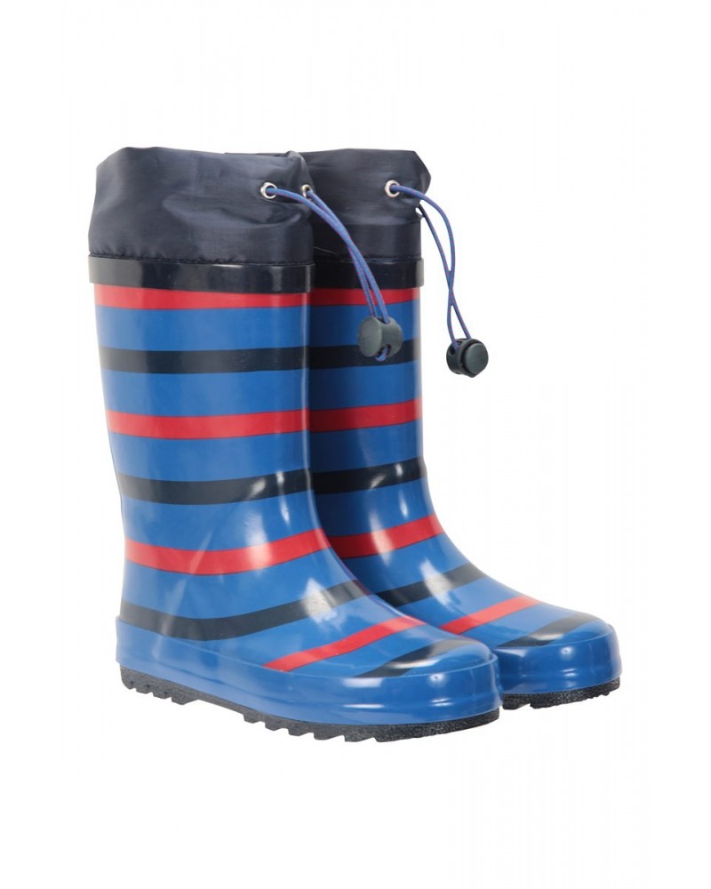 Kids Sunny Rubber Rain Boots Cobalt $14.74 Footwear