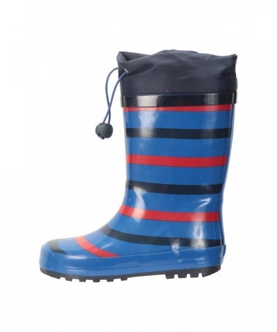 Kids Sunny Rubber Rain Boots Cobalt $14.74 Footwear