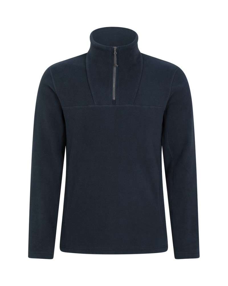 Cedar Men's Half Zip Fleece Blue $23.39 Fleece