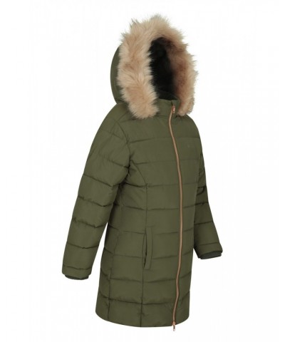 Galaxy Kids Water-resistant Long Insulated Jacket Khaki $41.99 Jackets