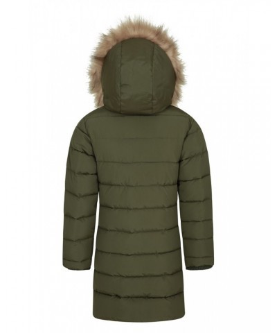 Galaxy Kids Water-resistant Long Insulated Jacket Khaki $41.99 Jackets