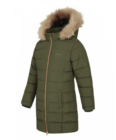 Galaxy Kids Water-resistant Long Insulated Jacket Khaki $41.99 Jackets