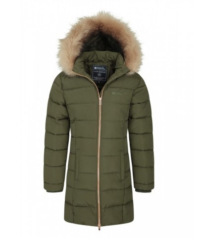 Galaxy Kids Water-resistant Long Insulated Jacket Khaki $41.99 Jackets