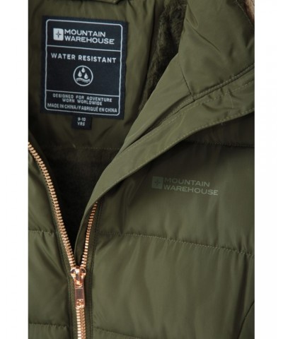 Galaxy Kids Water-resistant Long Insulated Jacket Khaki $41.99 Jackets