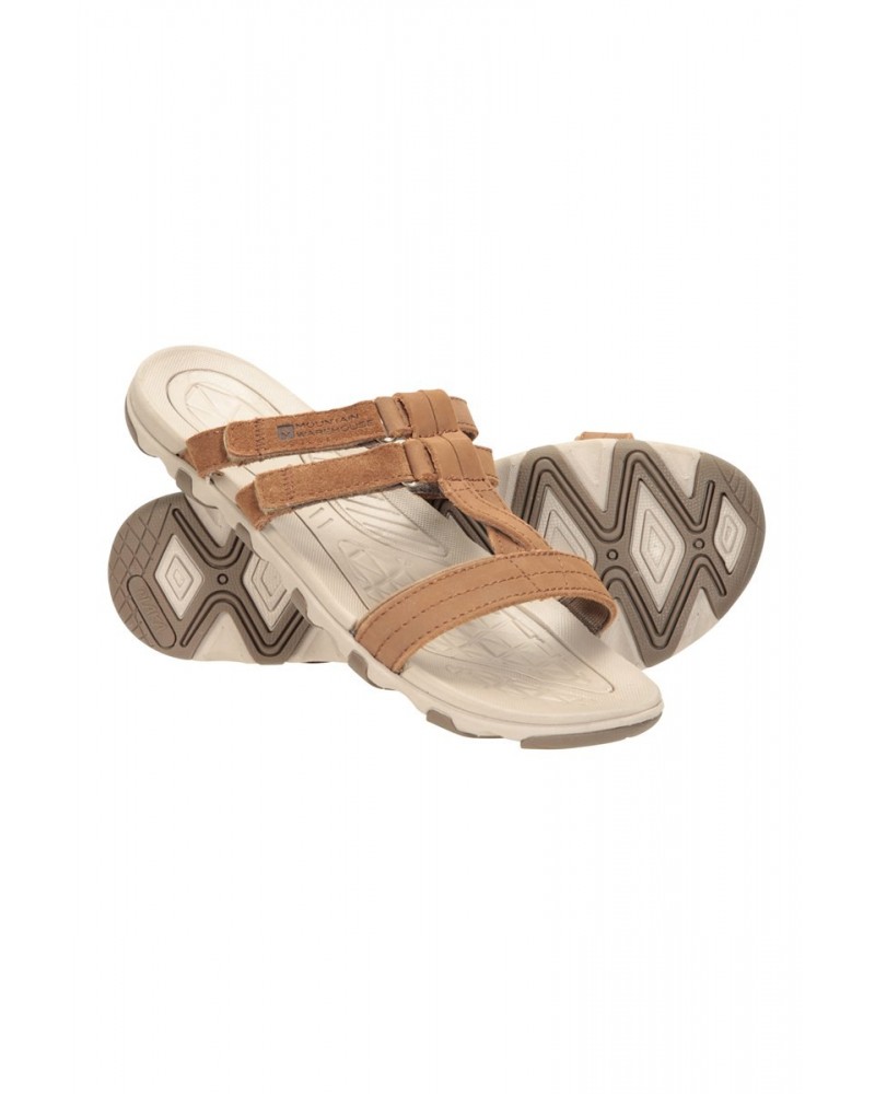 Cruise Womens Leather Sandal Brown $14.52 Footwear