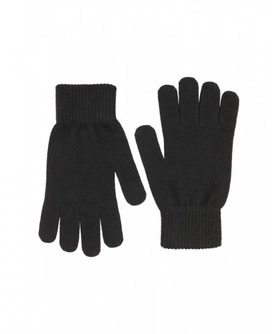 Mens Everyday Knitted Gloves Black $10.39 Accessories