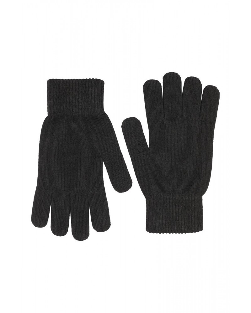 Mens Everyday Knitted Gloves Black $10.39 Accessories