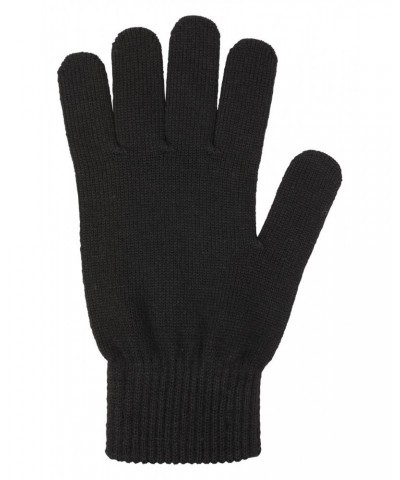 Mens Everyday Knitted Gloves Black $10.39 Accessories