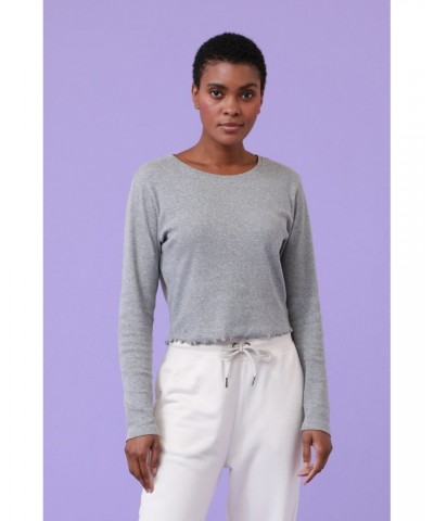 Revived Womens Crop Top Grey $12.96 Tops