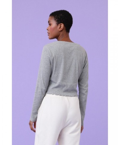 Revived Womens Crop Top Grey $12.96 Tops