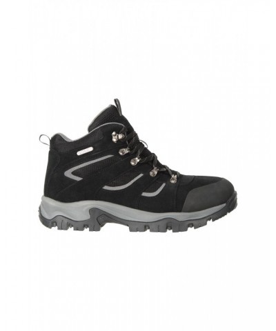 Voyage Mens Waterproof Hiking Mid-Boots Jet Black $46.39 Footwear