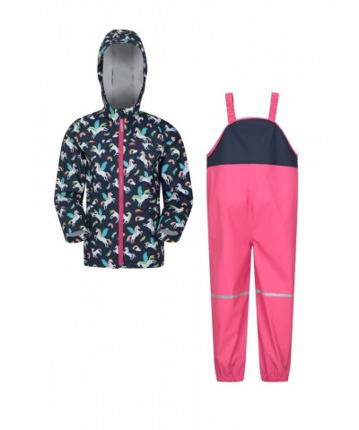 Raindrop Waterproof Jacket and Pants Set Pink $25.97 Babywear