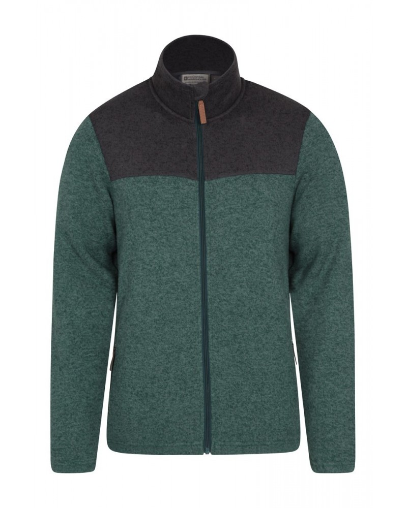 Idris II Mens Full-Zip Fleece Jacket Green $17.48 Fleece