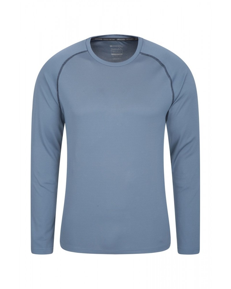 Endurance Mens Long Sleeved Top Pale Blue $11.65 Active