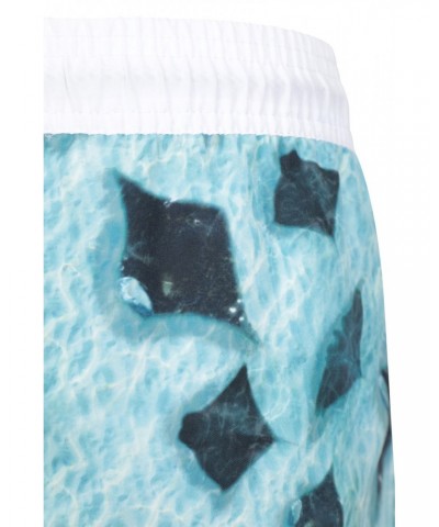 Wave Longer Length Kids Boardshorts Aqua $12.64 Pants