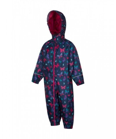 Puddle Kids Printed Waterproof Rain Suit Teal $17.15 Jackets