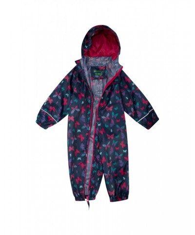 Puddle Kids Printed Waterproof Rain Suit Teal $17.15 Jackets