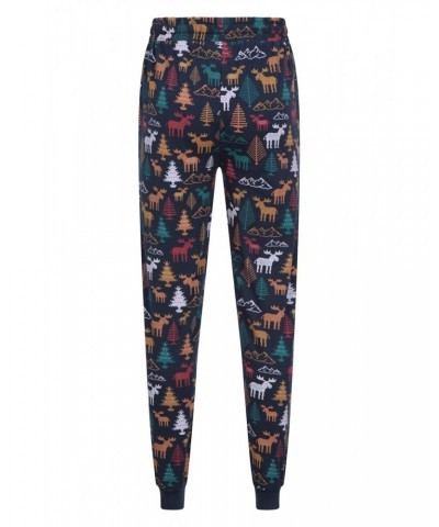 Mens Printed Pajama Set Navy $15.59 Loungewear