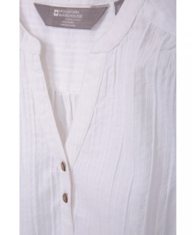 Petra Womens Sleeveless Shirt White $14.19 Tops