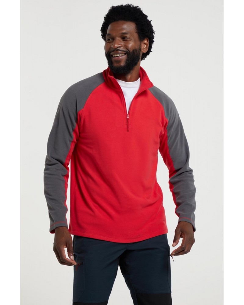 Ashbourne II Mens Half-Zip Fleece Dark Red $13.50 Fleece