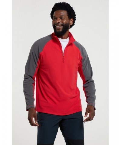 Ashbourne II Mens Half-Zip Fleece Dark Red $13.50 Fleece