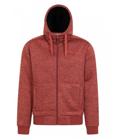 Nevis II Mens Fur Lined Hoodie Burnt Orange $40.59 Tops