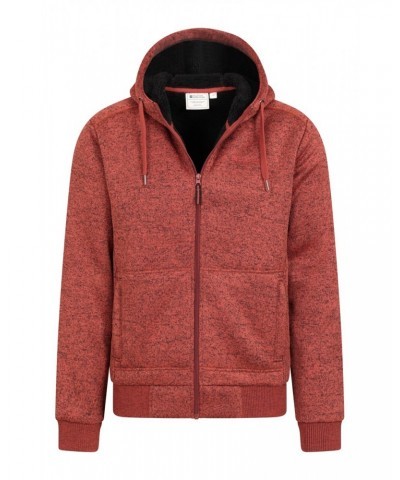 Nevis II Mens Fur Lined Hoodie Burnt Orange $40.59 Tops