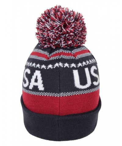 USA Pom-Pom Beanie Hat Navy $8.95 Accessories