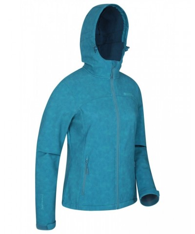 Exodus Womens Printed Water Resistant Softshell Teal $39.89 Jackets