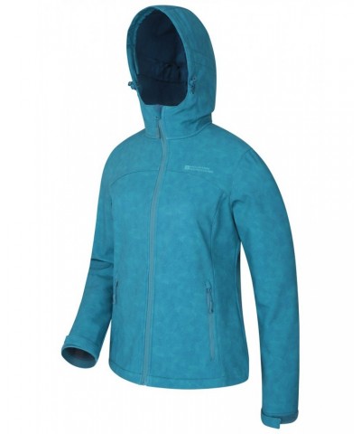 Exodus Womens Printed Water Resistant Softshell Teal $39.89 Jackets