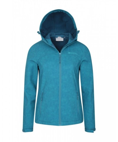 Exodus Womens Printed Water Resistant Softshell Teal $39.89 Jackets