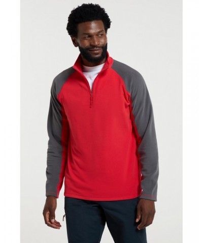 Ashbourne II Mens Half-Zip Fleece Dark Red $13.50 Fleece