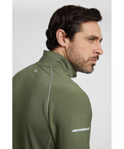 Control Mens Half-Zip Midlayer Pale Green $16.23 Active