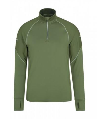 Control Mens Half-Zip Midlayer Pale Green $16.23 Active